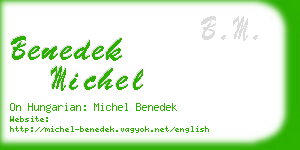 benedek michel business card